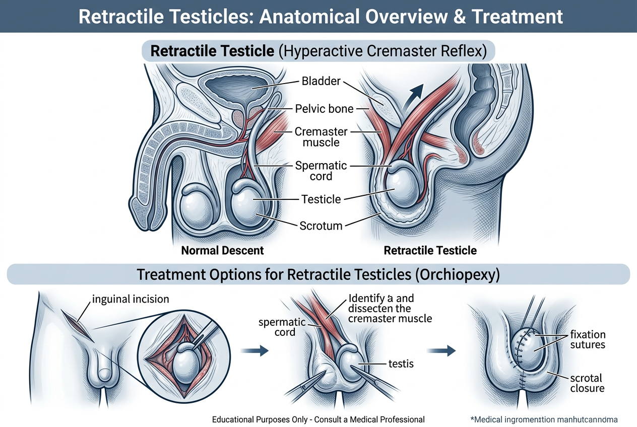 Testicoli retrattili: terapia medica e chirurgica