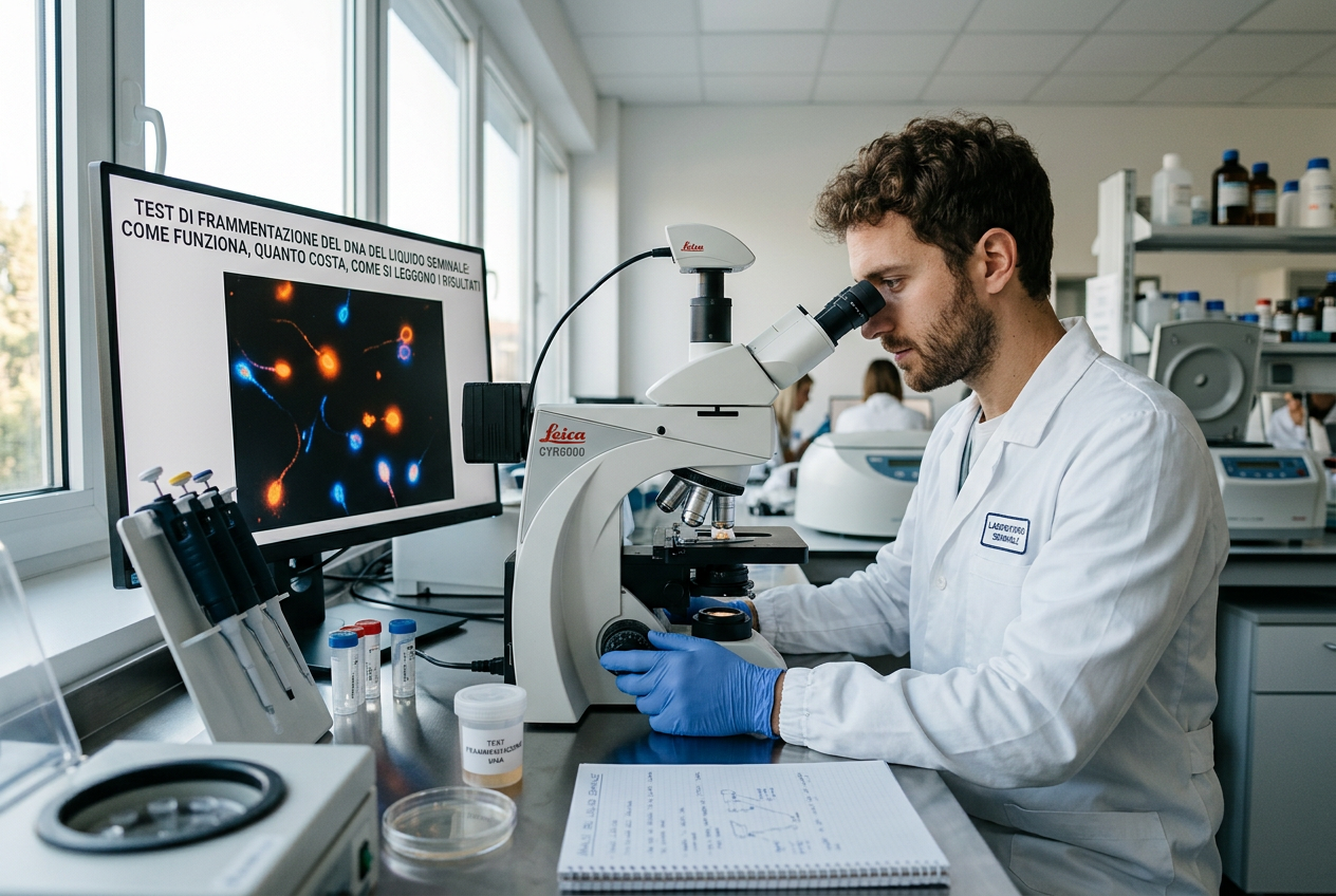 test di frammentazione del DNA del liquido seminale come funziona quanto costa come si leggono i risultati